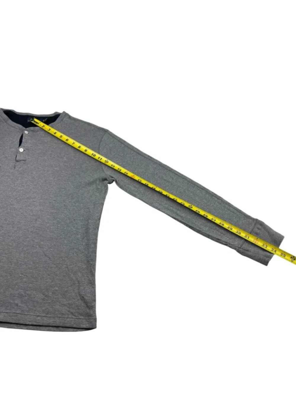 Polo Ralph Lauren Men’s 100% Cotton Fleece Lined L/S Henley T-Shirt Gray • XL